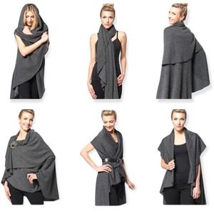 NWT Demadco City Wrap Multi Way Shawl Black